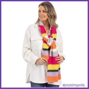CROCHET KNIT WINTER SCARF, NWT
Colorful stripes